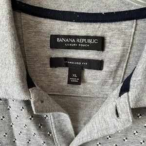 BANANA REPUBLIC Men's‎ Luxury Touch Polo Shirt XL Gray Standard Fit Casual Golf